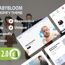 BabyBloom Kids Toys Baby Fashion Store Shopify Theme # 438933
