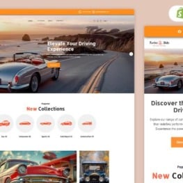 TurboBids Premier Car Bidding Platform Shopify Theme # 438936