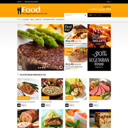 Responsive Food Store Shopify Theme #48535
