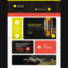 Alcoholic Beverage Store Shopify Theme # 54690