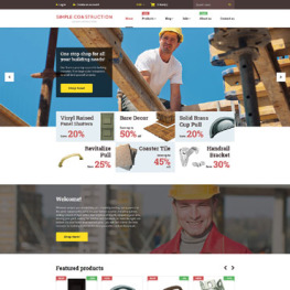 Simple Construction Shopify Theme #55965