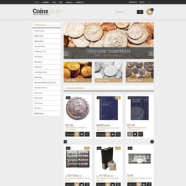 Collectible Coins Supplies Shopify Theme #61284