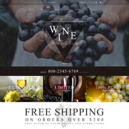 Wine Wine Shop Shopify Theme #62177