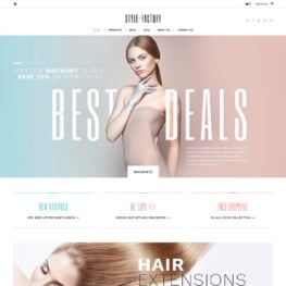 Style Factory Hair Care Hair Styling Shopify Theme #62235