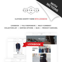 Clothilla Clothing Store Shopify Theme #66149