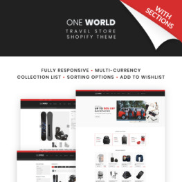 One World Travel Store Shopify Theme #66817