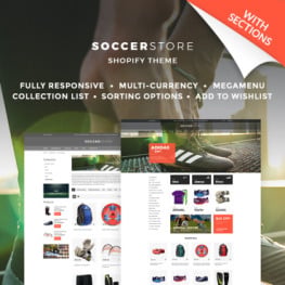Soccer Store Shopify Theme #67039