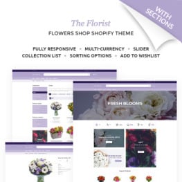The Florist Flower Shop Shopify Theme #67531