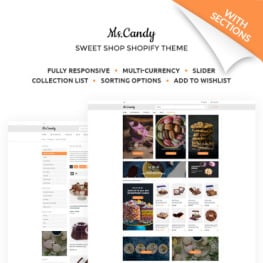 Ms Candy Delicicous Sweets Candies Shopify Theme #67574