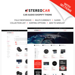 Stereocar Efficient Automobiles Shopify Theme #67697