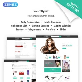 YourStylist Hair Salon Shopify Theme #68699