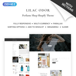 Lilac Odor Perfume Shop Shopify Theme #69708