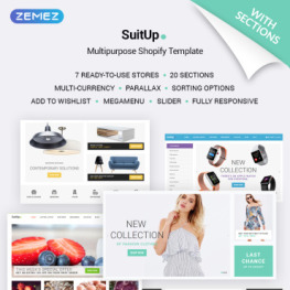 SuitUP Multipurpose Online Store Shopify Theme #70679