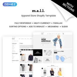 m a l l Clothing Store Shopify Theme #70688
