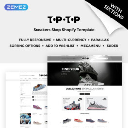 TopTop Gym Shoes Shopify Theme #71148