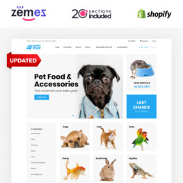 Happy Pup Pet Shop Store Shopify Theme #71619