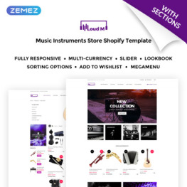 Loud M Music Instruments Store Shopify Theme #71713