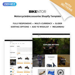 Bikentor Extreme Motorcycle Online Shopify Theme #71788