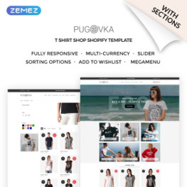 Pugovka Modern Fashion Online Store Shopify Theme #71878