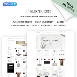 Electricum Lightening Store Shopify Theme #71961
