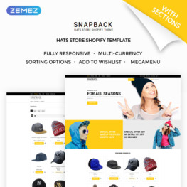Snapback Hats Store Shopify Theme #72014