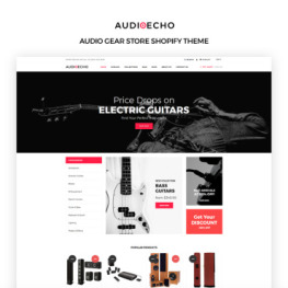 AudioEcho Stylish Audio Gear Online Shopify Theme #73284
