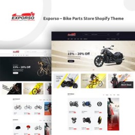 Exporso Bike Parts Store Shopify Theme # 74006