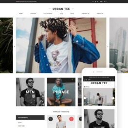 Urban Tee TShirt Store Clean Shopify Theme #75971