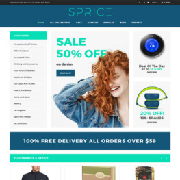 Sprice Powerful Clean Shopify Theme #76200