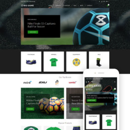 Big Game Soccer Store Modern Shopify Theme #76829