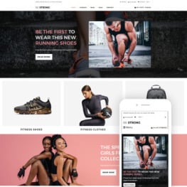 Be Strong Sports Outdoors Travel Clean Shopify Theme #76947