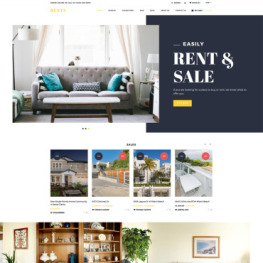 RENTS Real Estate Multipage Clean Shopify Theme #77403