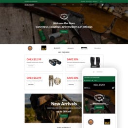 Real Hunt Hunting Clean Shopify Theme #77864