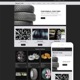 Monster Truck Auto Parts Clean Shopify Theme #78811