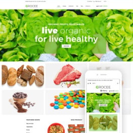 GROCEE Food Store Multipage Clean Shopify Theme #79196