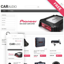 CarAudio Car Parts eCommerce Clean Shopify Theme # 79217