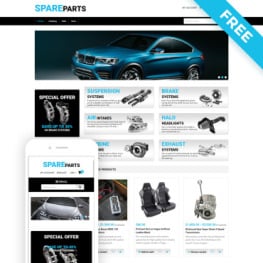 Spare Parts Car Parts Free Clean Shopify Theme # 79218