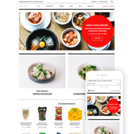 Red Sun Grocery Store Clean Shopify Theme # 79861