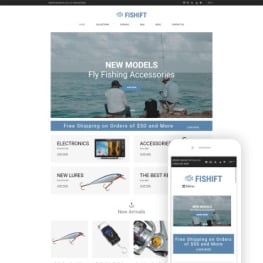 Fishift Fishing Store Multipage Clean Shopify Theme #80153
