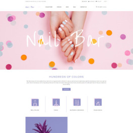 Nail Bar Cosmetics Store eCommerce Shopify Theme #80222