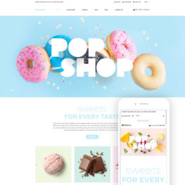 Popshop Sweet Shop Clean Shopify Theme #80379