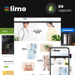 Limo Sectioned Multipurpose Store Shopify Theme #80416