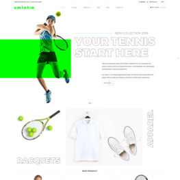 Sminton Tennis Store Clean Shopify Theme #80485