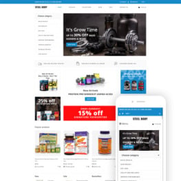 Steel Body Sports Store Ecommerce Shopify Theme #80707