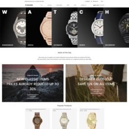 Second Watches store eCommerce Clean Shopify Theme #81211