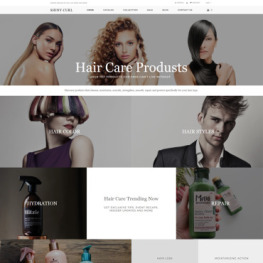 Shiny curl Hair Care Store Ecommerce Shopify Theme #81213