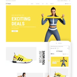 Fitrue Sports Store Multipage Clean Shopify Theme #81890