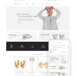 Diamic Jewelry Multipage Clean Shopify Theme #81891