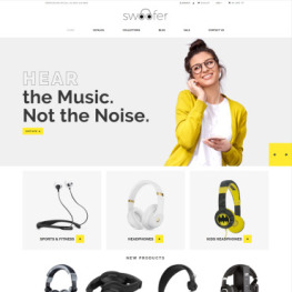 Swoofer Audio Store Multipage Creative Shopify Theme #82213