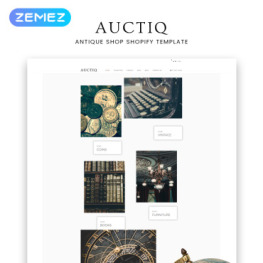 Auctiq Antique Shop Clean Shopify Theme #82574